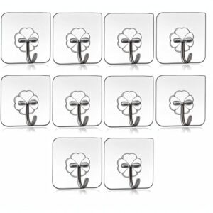 Gzone Self Adhesive Wall Hook for Kitchen Bathroom Home Office Waterproof Sticky Hook 10