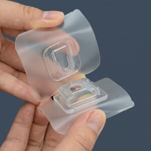 Gzone Male Female Hook Sticker – Self Adhesive Transparent Wall Hooks -10 hook